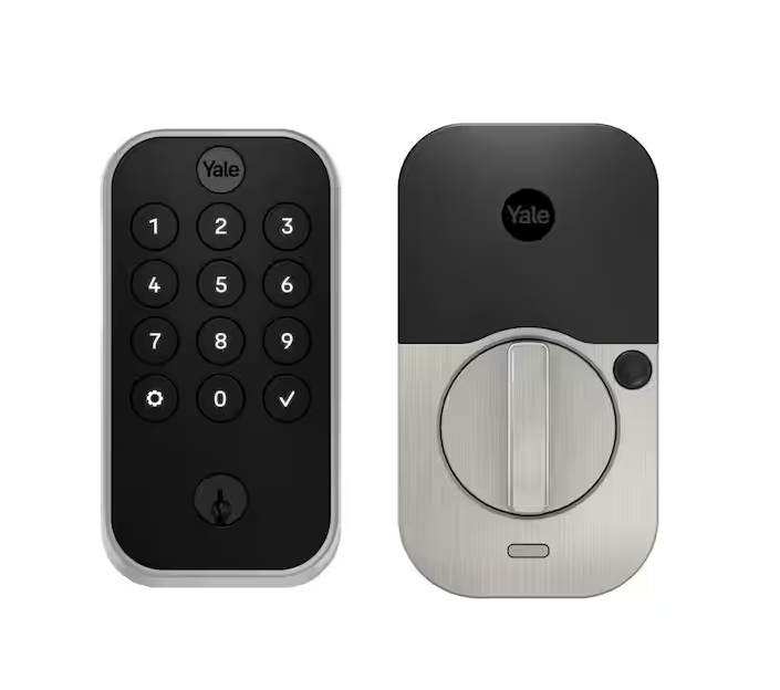 Yale Assure Lock 2; Smart Door Lock with Bluetooth and Pushbutton Keypad; Satin Nickel