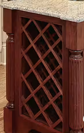 American Pro Decor 28-Bottle Trimmable Wine Rack Lattice Panel Inserts in Unfinished Solid North American Red Oak