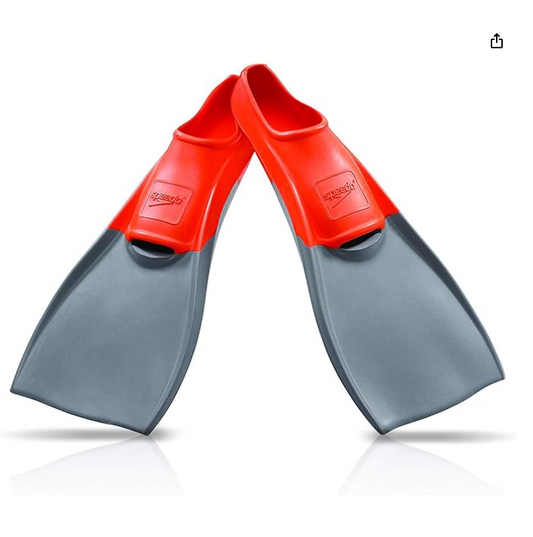 Speedo Unisex-Adult Swim Training Fins Rubber Long Blade XXS