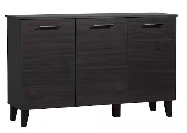 HOMCOM Dark Walnut Buffet with Adjustable Shelf Coffee Bar