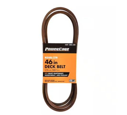 Powercare Deck Belt for 46 in. cut Craftsman, Husqvarna, Poulan mowers, Replaces OEM Numbers 405143, 532405143, 584453101