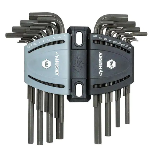 Husky SAE/Metric Long Arm Hex Key Set (26-Piece)