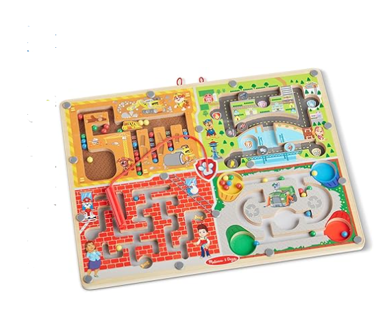 Melissa & Doug PAW Patrol Wooden 4-in-1 Magnetic Wand Maze Board