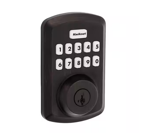 Powerbolt 250 10-Button Keypad Venetian Bronze Transitional Electronic Deadbolt Door Lock