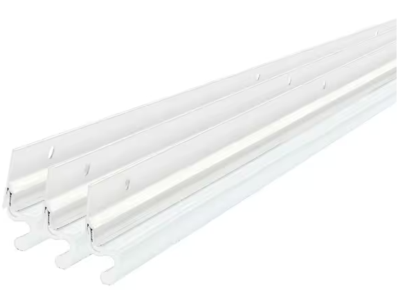 M-D Building Products 2 in. x 84 in. Interior/Exterior White Compression Door Jamb Weatherstrip Set with Aluminum Stop