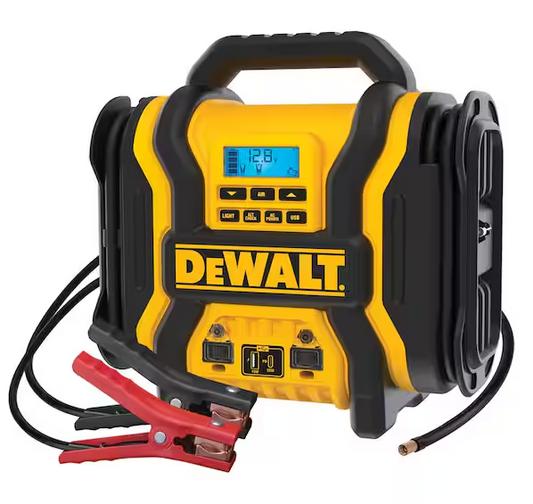 DEWALT Portable Power 2000 Peak Amp Jump Starter w/Digital Compressor