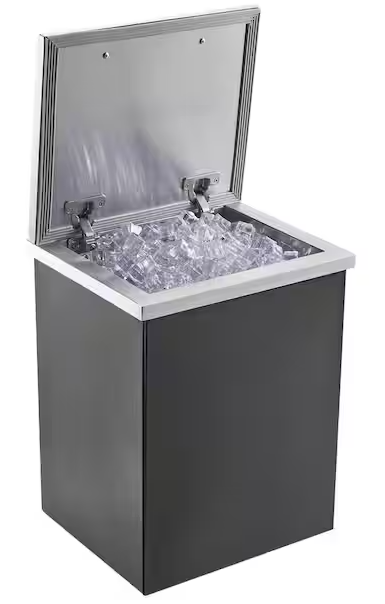 Vevor Drop in Ice Chest 14 in. L x 12 in. W x 18 in. H Stainless Steel Ice Cooler with Cover 40 qt. Outdoor Kitchen Ice Bar