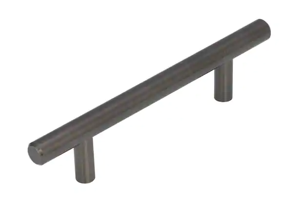 Amerock Bar Pulls 3-3/4 in. (96mm) Modern Gunmetal Bar Cabinet Pull