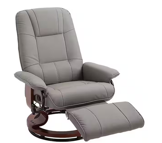 Gray Faux Leather Standard (No Motion) Recliner