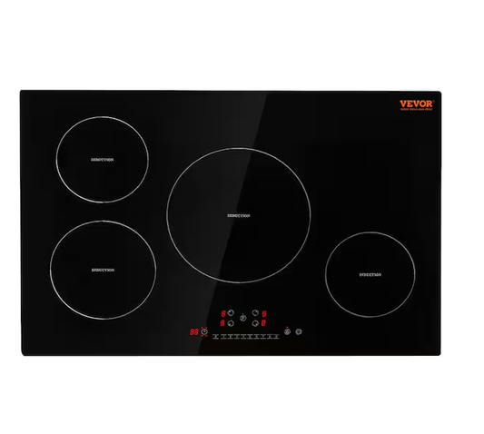 Vevor Electric Cooktop 30 in. 4 Burners Induction Stove Top 7500 Watt Built-in Magnetic Cooktop