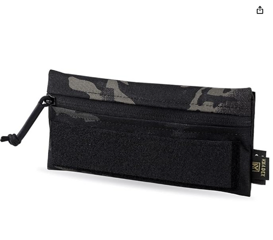KRYDEX Admin Pouch with Loop Panel for Tactical Vest Chest Rig (MCBK)