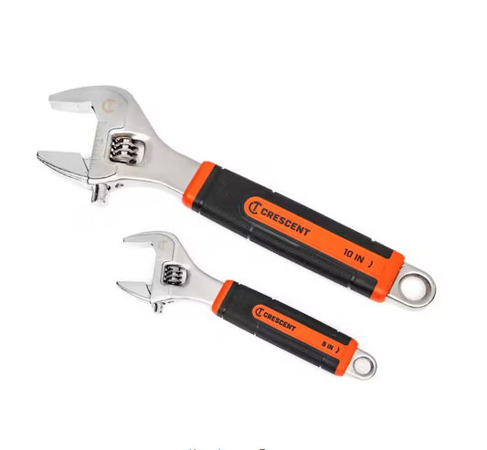 Crescent 6 in. and 10 in. Cushion Grip Adjustable Wrench Set (2-Piece)