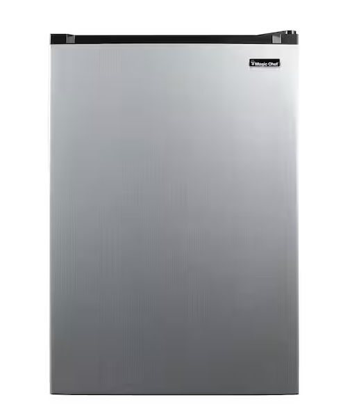 Magic Chef 4.4 . ft. Mini Fridge in Stainless Steel Look without Freezer