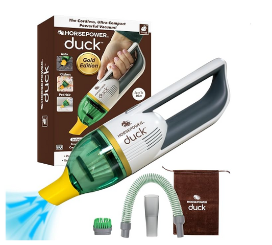 Duck Compact Cordless Vacuum by Horsepower, Gold Edition