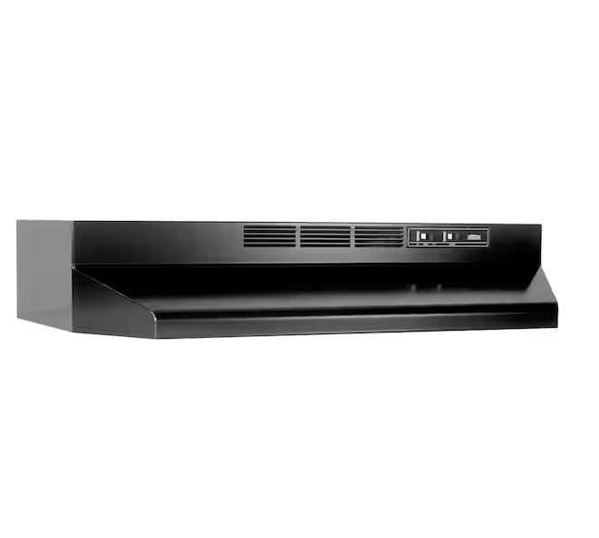 Broan NuTone 41000 Series 30 in. Ductless Under Cabinet Range Hood with Light in Black