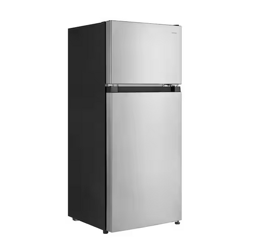 Vissani 4.5 cu. ft. 2-Door Mini Refrigerator in Platinum Steel with Freezer