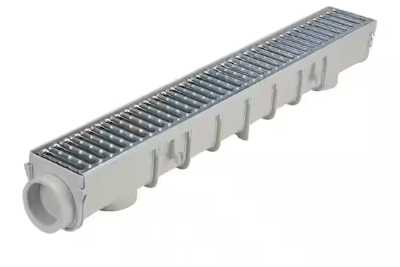 NDS Pro Series 5 in. x 40 in. Channel Drain Kit with Metal Grate