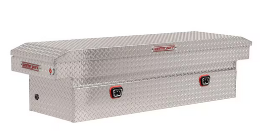 WeatherGuard 72 in. Diamond Plate Aluminum Full Size Crossover Truck Tool Box