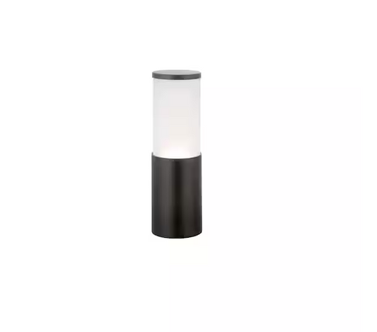 Hartford 351 Lumen Low Voltage Millennium Black LED Smart Outdoor Bollard Light Powered by Hubspace