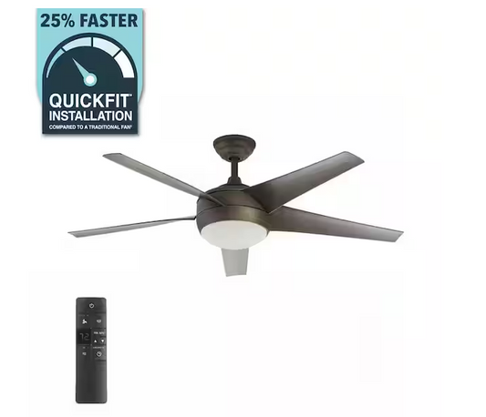 Windward IV 52 in. Indoor LED Oil Rubbed Bronze Ceiling Fan with Dimmable Light Kit, Remote Control and Reversible Motor