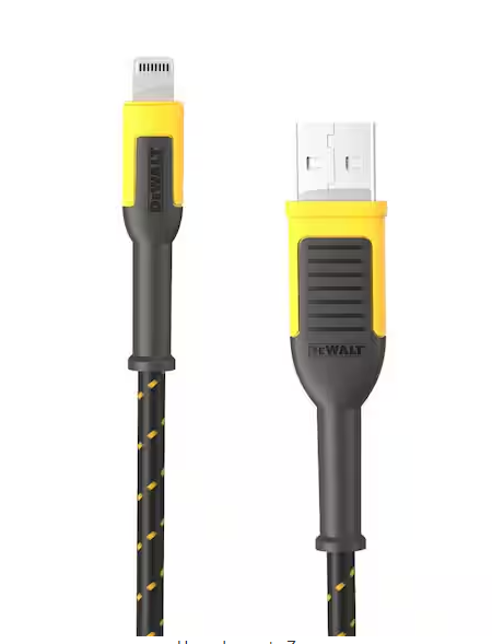 Dewalt 10 ft. Reinforced Braided Cable for Lightning