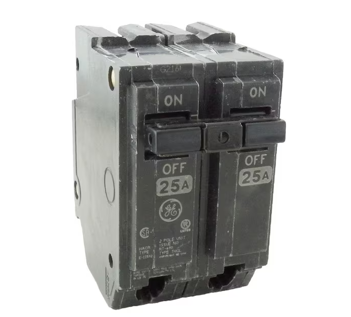 GE 25-Space Amp 2 in. Double-Pole Circuit Breaker