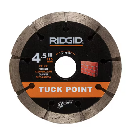 RIDGID 4-1/2 Mortar Removal Sandwich Tuckpoint Diamond Blade