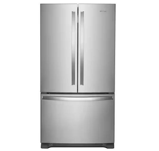 Whirlpool WRFF3236RZ 36 in. 25.2 cu. ft. Standard Depth French Door Refrigerator in Fingerprint Resistant Stainless Steel