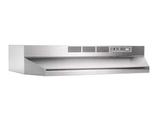 Broan-NuTone 41000 Series 24 in. Ductless Under Cabinet Range Hood with Light in Stainless Steel