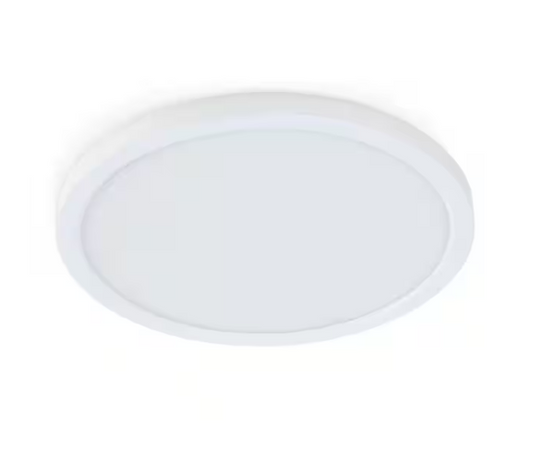Feit Electric 7.2-Watt Integrated LED Flush Mount 5 in. White Round Dimmable Flat Ceiling Panel with Color Change 5-CCT
