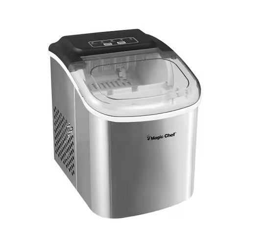 Magic Chef 27 lbs. Bullet Ice Countertop Ice Maker in Stainless Steel