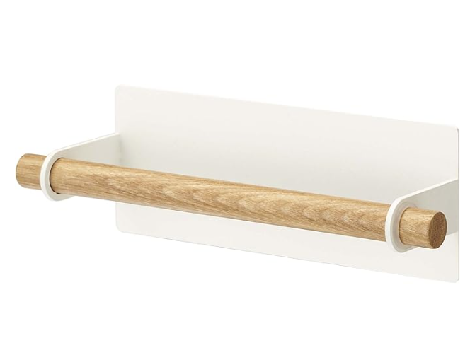 Magnetic Paper Towel Or Dish Towel Holder - Steel + Wood