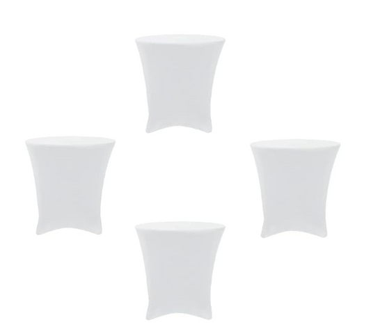 30x30 inch Lowboy Cocktail Round Stretch Spandex Table Cover, 4pk