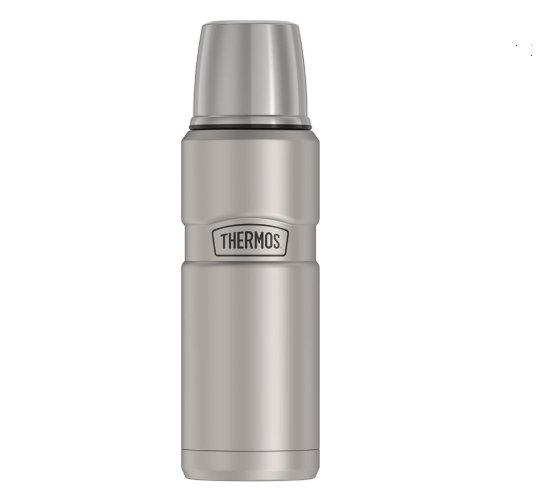 THERMOS Stainless King Vacuum-Insulated Compact Bottle, 16 Ounce, Matte Steel