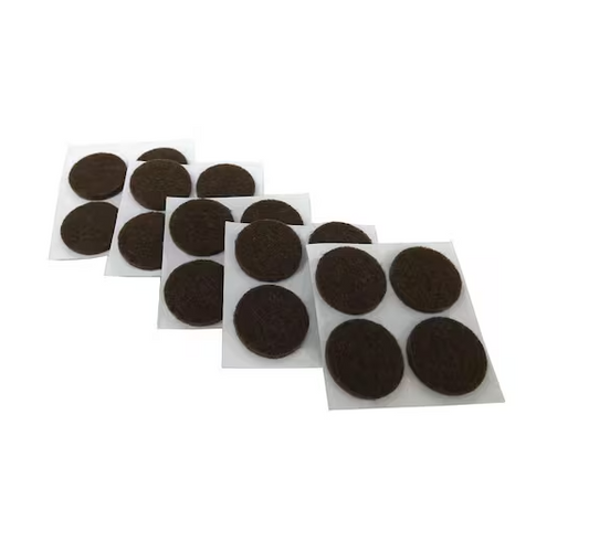 Everbilt 3/4 in. Brown Round Medium Duty Self-Adhesive Felt Pads (20-Pack)