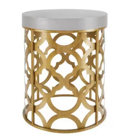 Hampton Bay 19 in. H Metal Garden Stool