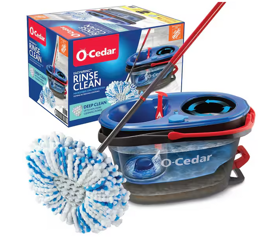 RinseClean Deep Clean Microfiber Spin Mop, Clean with Clean Water