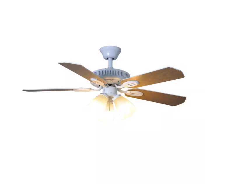 Glendale 42 in. LED Indoor White Ceiling Fan with Light Kit