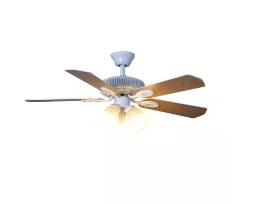 Glendale 42 in. LED Indoor White Ceiling Fan with Light Kit