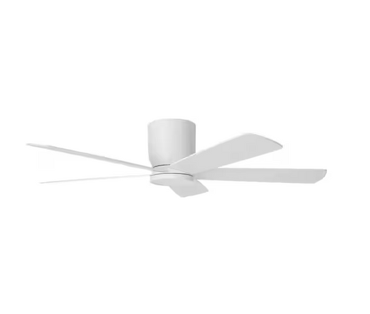 Britton 52 in. Integrated LED Indoor Matte White Ceiling Fan with Light Kit and Remote Control