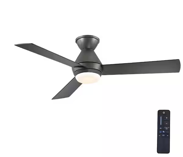 HDC Emery 56 in. LED Natural Iron Ceiling Fan with Remote Control