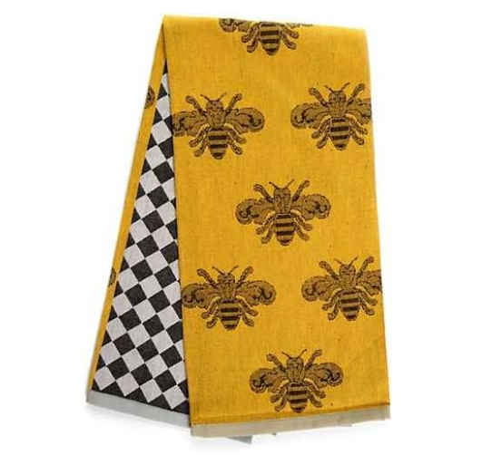 MACKENZIE-CHILDS Cotton Dish Towel, Queen Bee Woven