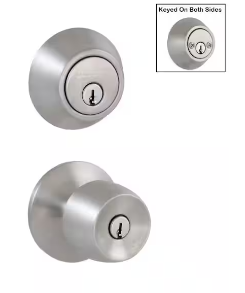 Defiant Brandywine Stainless Steel Combo Pack with Double Cylinder Deadbolt