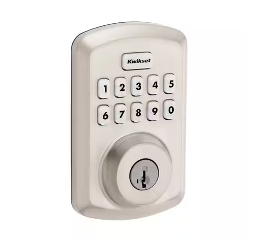 Powerbolt 250 10-Button Keypad Satin Nickel Transitional Electronic Deadbolt Door Lock