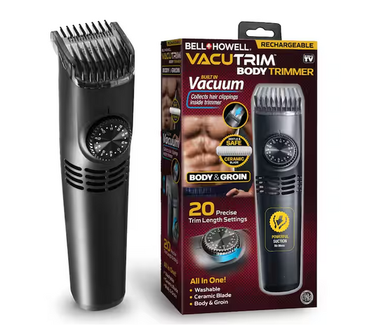 VacuTrim Body Trimmer Powerful Vacuum Hair Suction Rechargeable Professional Shaver and Trimmer Electric Razor