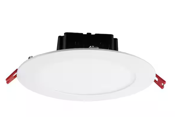 CE Box on Top Integrated LED 6 in Round Canless Recessed Light for Kitchen Bathroom Livingroom, White Soft White