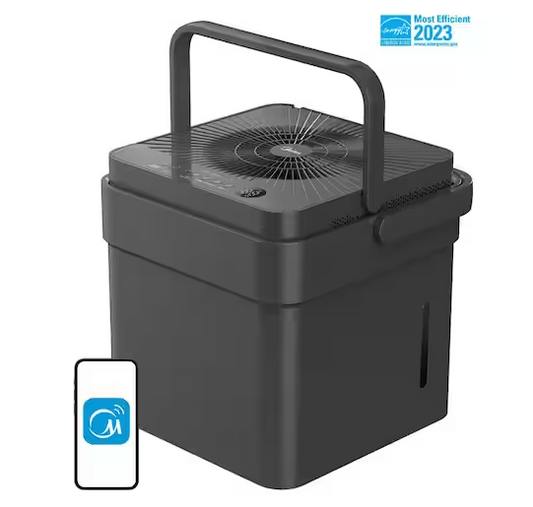 Midea 50-Pint CUBE Smart Dehumidifier with Pump, 3X More Water Capacity, ENERGY STAR MOST EFFICIENT for up to 4,500 sf