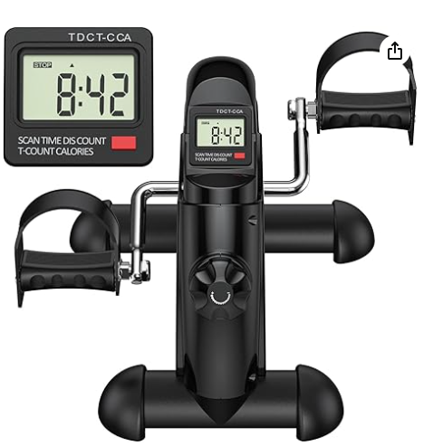 Mini Exercise Bike, Under Desk Bike Pedal Exerciser for Arm/Leg Exercise