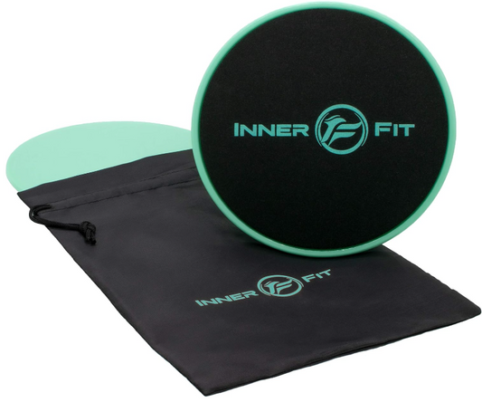 InnerFit Core Sliders for Working Out - Set of 2 Dual Sided Exercise Sliders Fitness Discs