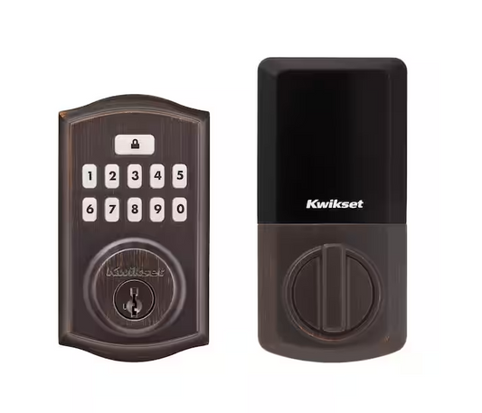 SmartCode 260 Traditional Venetian Bronze Keypad Single Cylinder Electronic Deadbolt Featuring SmartKey Security
